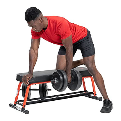 Sunny Health & Fitness Heavy-Duty Weight Bench for Home Gym Training - color: 2. Red