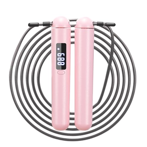 ACHDOFITS Jump Rope with Smart Counter for Adults - color: Pink