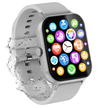 Smart Watch for Men Women Compatible with iOS Android Phone,1.83" Full Touchscreen IP68 Waterproof Smartwatch,Fitness Tracker with Make/Recive Call 123+ Sport Modes Heart Rate/Sleep Monitor - color: 1.83"Silver