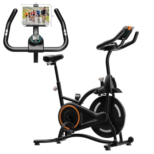 Exercise Bike, Stationary Bikes for Home, Compact Indoor Cycling Bike - color: Black