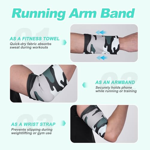 Cell Phone Armband Sleeve, Universal Sports Arm Band Sleeves Stretches to Fit All Phones Holder Grass Green - Fitting for (Fitness ExerciseWorkout/Hiking/Jogging/Gym) - color: Green