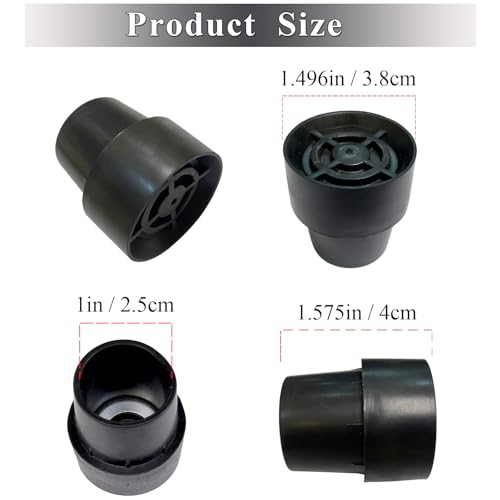 6 Pieces Mini Trampoline Leg Cap Tips, Rubber Caps Fits 1 Inch Inside Diameter Trampoline Leg Chair Leg, Trampoline Replacement Parts & Floor Protectors