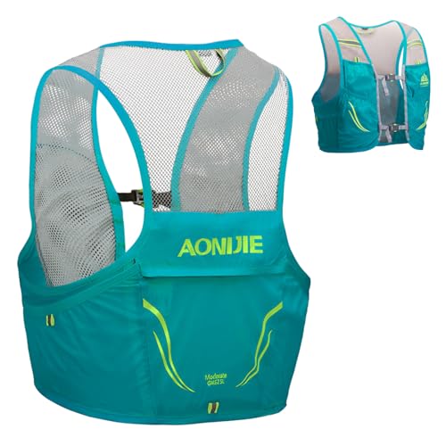 TRIWONDER Hydration Vest 2.5L Ultra Trail Running Backpack Hydration Pack Marathon Vest Lightweight Outdoor Hiking Cycling Daypack - color: 01【2.5L】Light Blue - Only Vest, size: M/L - 90-102 cm