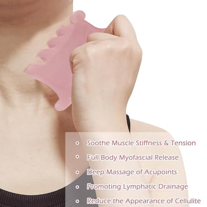 Lymphatic Massager for Cellulite Remover Body Sculpting - Handheld Cellulite Massage Tool for Body Bloat Blood Circulation Lymphatic Drainage Fascia Massage - size: Fascia Massager-pink