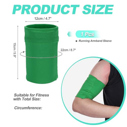 Cell Phone Armband Sleeve, Universal Sports Arm Band Sleeves Stretches to Fit All Phones Holder Grass Green - Fitting for (Fitness ExerciseWorkout/Hiking/Jogging/Gym) - color: Green