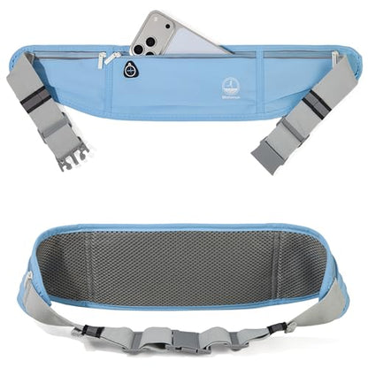 Slim Running Belt Fanny Pack, Phone Holder Waist Pack Money Belt - Blue - color: X Blue