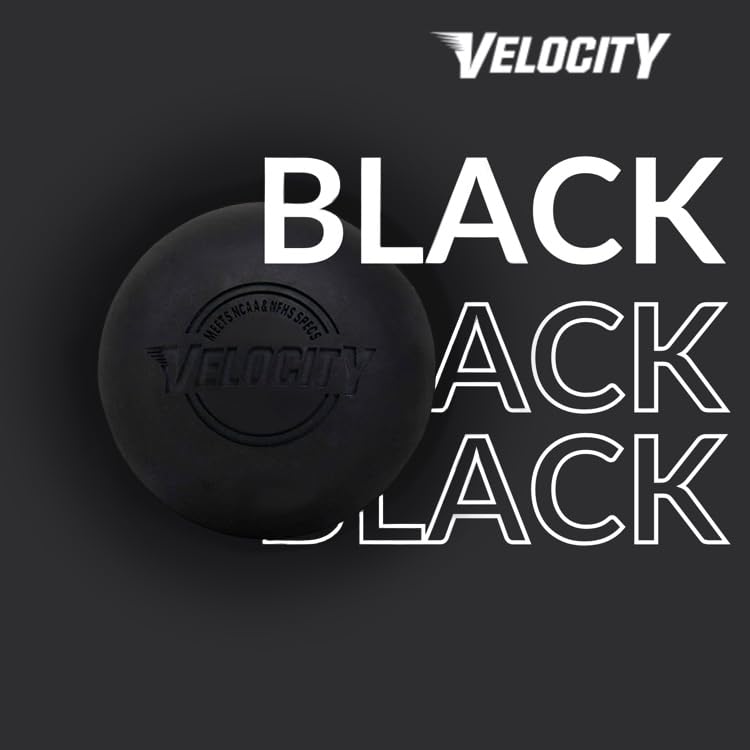 Velocity Lacrosse Balls - 1, 2, 3, 6, 12, 18, 24, 36, 60 and 120 Packs - for Practice, Official NFHS and College Approved Size - color: Black, size: 120 Balls, style: Practice Ball