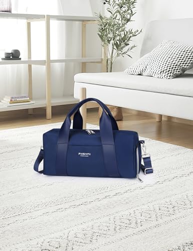 16" Gym Bag for Women,with Shoes Compartment and Waterproof Pocket(Navy) - color: Navy Blue, size: 16" Small Size
