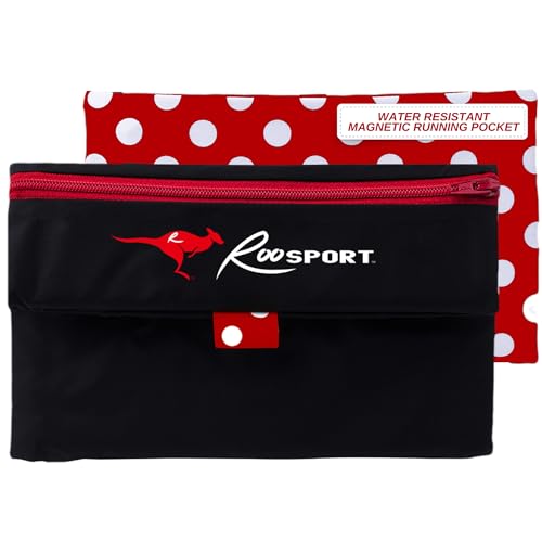 Running Pouch - Securely Carry Essentials While Running - Magnetic Closure for Convenience - color: Theme Park Red, size: Large (7.5" X 4.5")