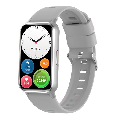 Fitness Tracker (Answer/Make Calls), Smart Watch for Women Men, with 1.47″ AMOLED Always-On Display, 24/7 Heart Rate, Sleep Tracking, 110+ Sport Modes, Waterproof, Compatible for Android Phone - color: Silver