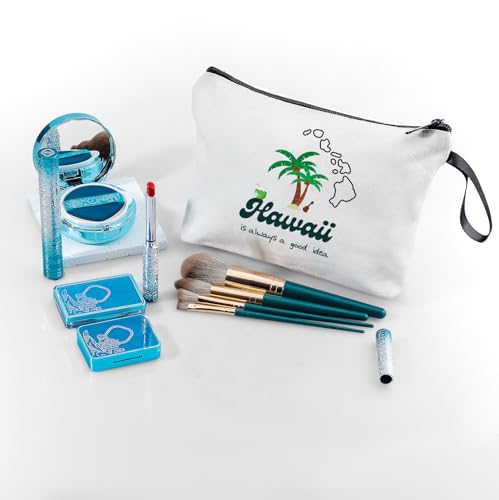 Hawaii Hawaiian Beach Gifts for Women Friend Cosmetic Makeup Bag - color: travel95