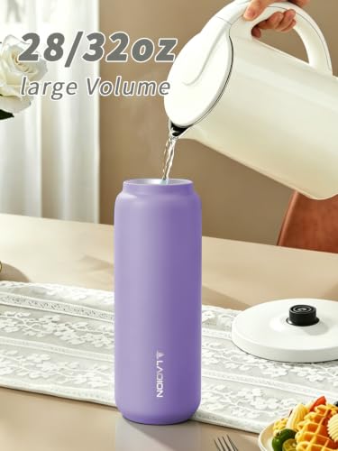 LAOION 28 oz Stainless Steel Insulated Water Bottle - color: Purple, size: 28 Ounces