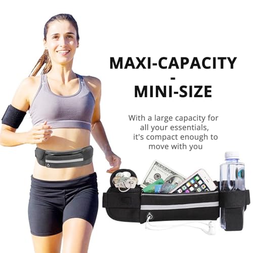 Universal Running Belt - Secure Fit with Anti-Slip, High-Capacity, Breathable Dive Material, Reflective Safety for Men & Women (Green) - color: Green