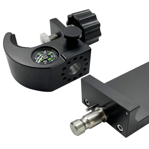 Heavy Duty Survey Pole GPS Tablet Clamp w Compass for iPad mini, 4.9"-5.9"