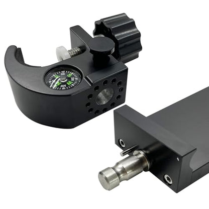 Heavy Duty Survey Pole GPS Tablet Clamp w Compass for iPad mini, 4.9"-5.9"