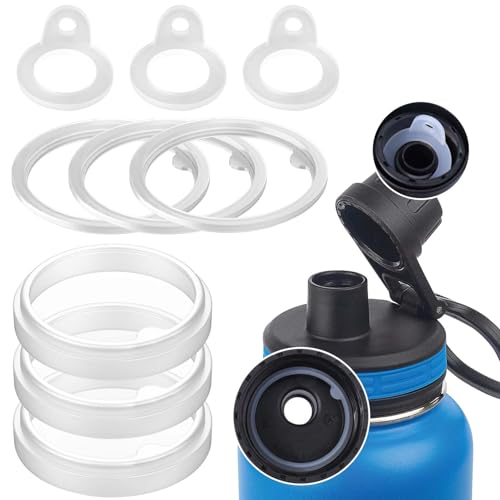 Vodolo Silicone Gasket Replacement for Thermoflask 24oz/32oz/40oz/64oz, Each with Pick for Water Bottle Straw Lid, Chug Lid & Chug Spout - color: 9PCS