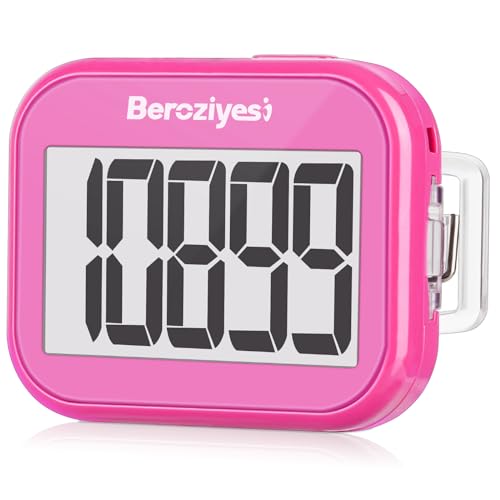 3D Pedometer for Walking, Simple Step Counter for Walking - color: pink