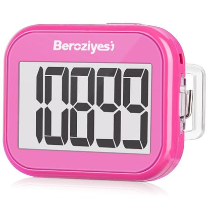 3D Pedometer for Walking, Simple Step Counter for Walking - color: pink