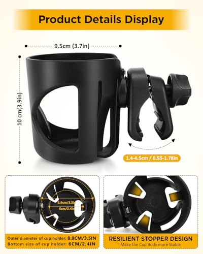 BUNDLEPRO Universal Stroller Cup Holder