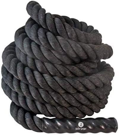 Body Sport Training Rope – Thick Battle Rope for Home or Gym Use, Long Durable Workout Rope – Made with Super-Strong Poly-Twine – Stands Up to Repeated Use Indoors & Outdoors - size: 2 in. Diameter x 40 ft. Length
