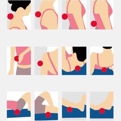 Massage Ball - 3" Spiky Foot Massage Ball Extra Firm Massage Roller Ball Deep Tissue Back Foot Plantar Shoulder Leg Muscle Massage Trigger Point Roller Ball - Red