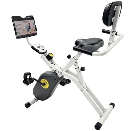 Foldable Quiet Magnetic Recumbent Stationary Exercise Bike