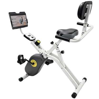 Foldable Quiet Magnetic Recumbent Stationary Exercise Bike