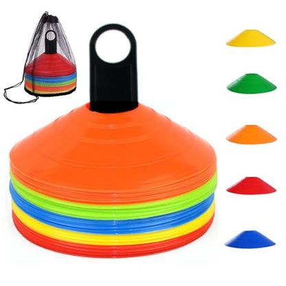 Soccer Cones 50 Pcs Disc Cones (5 Colors)