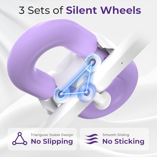 MR. CAPTAIN Ab Machine, Adjustable Ab Trainer Machine for Abs Workout at Home Gym, Foldable, LCD Monitor, Device Holder, 400 LBS, Abdominal Trainer for Stomach Workout - style: Purple