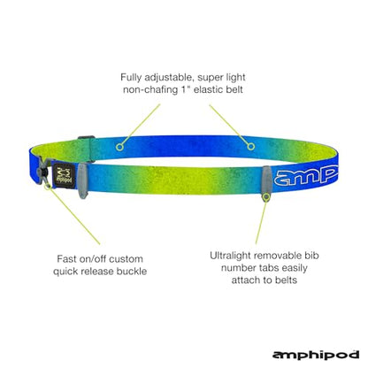 Amphipod Race-Lite Quick-Clip Luxe Race Belt with Bib Holder - OS
