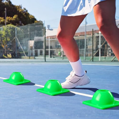 2" 15, 30 Pcs Heavy Duty Agility Cones for Sports - color: Green
