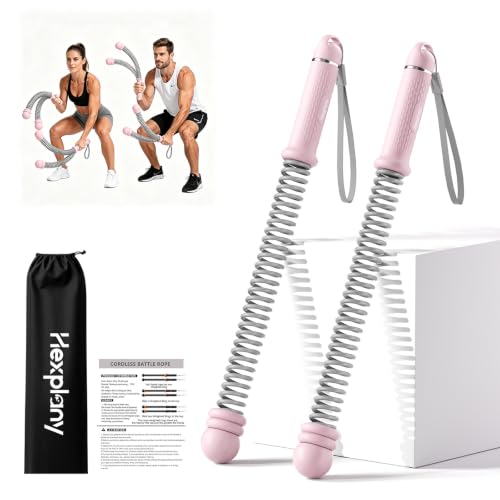 Ropeless Battle Ropes Adjustable Weight Unisex for Home Gym - color: Pink