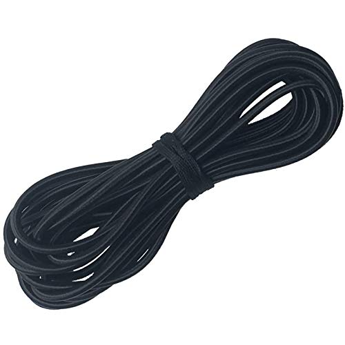 1/4" Bungee Shock Cords, 100 Feet Marine Grade Kayak Heavy Stretch String Rope & Tie Down Trailer Straps for DIY Projects Black - color: Black, size: 1/4" x 100'