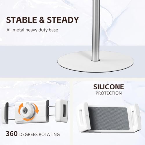 OATSBASF Heavy-Duty iPad Stand Floor 66.1" Height-Adjustable Tablet Holder