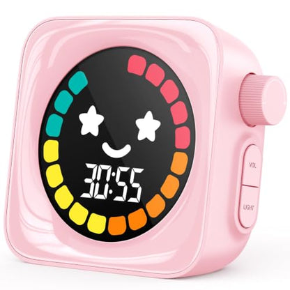 Visual Timer for Kids, 99 Minute Digital Cute Kids Visual Timer Classroom Timer for Homeschool Supplies Study Teaching Time Management Tool Countdown Productivity Timer, Pink, Colorful Display - color: Pink