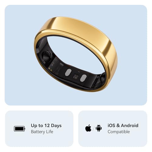 RingConn Gen 2 Smart Ring - Sleep Apnea Monitoring(Rose Gold, Size 7) - color: Rose Gold, size: 7