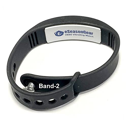 VB80 12 Alarm Vibrating Watch, Silent Vibration Shake Wake ADHD Medication Reminder - color: Black-Large-B2