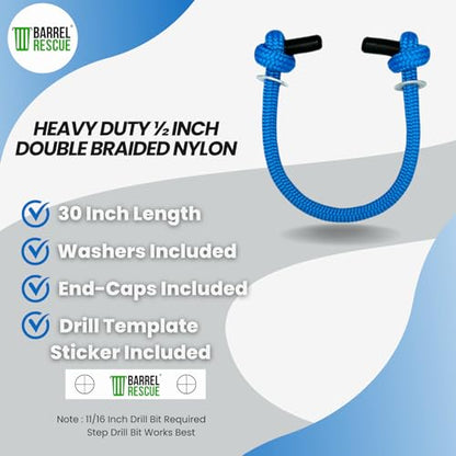 Heavy Duty Premium All-Purpose Rope Handle (1, Blue) - color: Blue