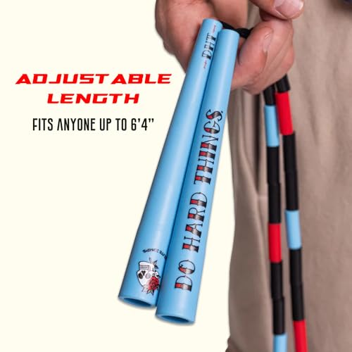 Elite Jumps Edge Beaded Adjustable Jump Rope, Do Hard Things - color: Gold & Black