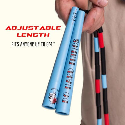 Elite Jumps Edge Beaded Adjustable Jump Rope, Do Hard Things - color: Gold & Black