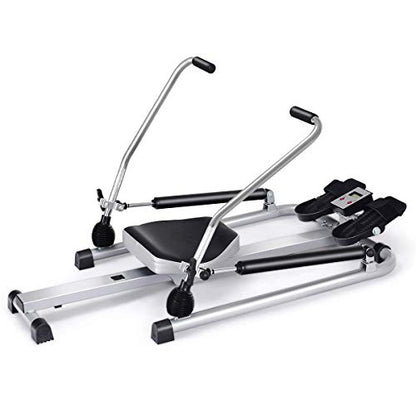 Goplus Hydraulic Rowing Machine with LCD Monitor