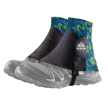 AONIJIE Low Trail Running Gaiters Reflective Ankle Guards for Hiking Marathon Triathlon Breathable Sand Prevention - color: Green