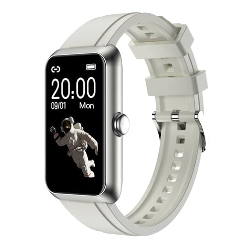 Fitness Tracker Smart Watches for Women Men with 24/7 Heart Rate, Sleep Monitor, 100+Sports Modes, IP68 Waterproof, Activity Trackers with Fitness for Sports - color: Silver