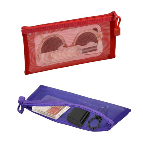 Mesh Pouch, Rose Pink, 3.93 x 7.87 inch, 1-Piece - color: Rose Pink, size: 3.93 x 7.87 inch