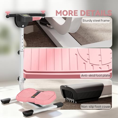 Soozier Foldable Ab Twister Board Screen Twist Shape Abs Trainer - color: Pink