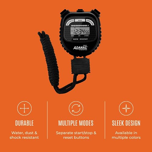 MARATHON Adanac 3000 Commercial Grade Digital Stopwatch Timer, Black - color: Black