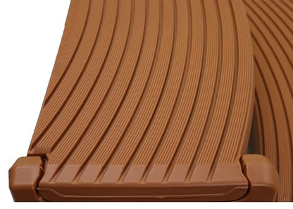 Confer Plastics Resin Multi Purpose Outdoor Non Slip Portable Spa and Hot Tub Handi-Step Deck Patio Steps Accessories, Redwood - color: Redwood