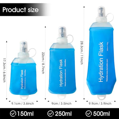 GUYI GYGYL Soft Flask, Collapsible Water Bottle for Sports, 500ml Blue - color: 500ml Blue