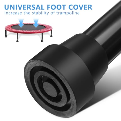 Mipcase 6pcs Universal Trampoline Replacement Legs Mini Trampoline Leg Cap Tip with Covers Pad Stainless Steel Trampoline Leg Tube Trampolines Bounce Part