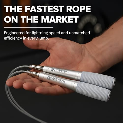 Jump Rope for Men & Women - Ultra-Fast, High Speed Jump Rope - Self-Locking Screw-Free Design with Aluminum Handles and Silicone Textured Grips - Precision Engineered for Maximum Performance - Skipping Rope for Workout Fitness, Cross Training & Home Exerc